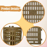Maxbell 5Pcs Expandable Plant Cover Garden Lawn Saplings Tree Trunk Guard Protectors Brown