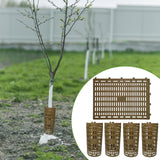 Maxbell 5Pcs Expandable Plant Cover Garden Lawn Saplings Tree Trunk Guard Protectors Brown
