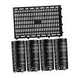 Maxbell 5Pcs Expandable Plant Cover Garden Lawn Saplings Tree Trunk Guard Protectors Black