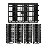 Maxbell 5Pcs Expandable Plant Cover Garden Lawn Saplings Tree Trunk Guard Protectors Black
