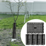 Maxbell 5Pcs Expandable Plant Cover Garden Lawn Saplings Tree Trunk Guard Protectors Black
