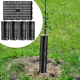 Maxbell 5Pcs Expandable Plant Cover Garden Lawn Saplings Tree Trunk Guard Protectors Black