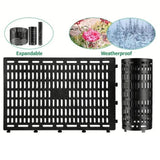 Maxbell 5Pcs Expandable Plant Cover Garden Lawn Saplings Tree Trunk Guard Protectors Black