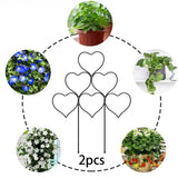 Maxbell 2 Pieces Plant Trellis Metal Garden Trellis for Potted Plants Pothos Jasmine Black