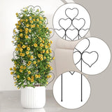 Maxbell 2 Pieces Plant Trellis Metal Garden Trellis for Potted Plants Pothos Jasmine Black