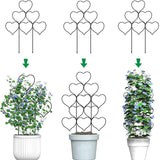 Maxbell 2 Pieces Plant Trellis Metal Garden Trellis for Potted Plants Pothos Jasmine Black