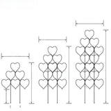 Maxbell 2 Pieces Plant Trellis Metal Garden Trellis for Potted Plants Pothos Jasmine Black