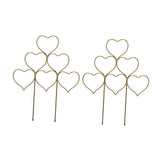 Maxbell 2 Pieces Plant Trellis Metal Garden Trellis for Potted Plants Pothos Jasmine Gold