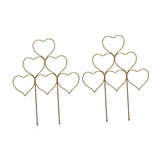 Maxbell 2 Pieces Plant Trellis Metal Garden Trellis for Potted Plants Pothos Jasmine Gold