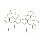 Maxbell 2 Pieces Plant Trellis Metal Garden Trellis for Potted Plants Pothos Jasmine Gold