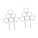 Maxbell 2 Pieces Plant Trellis Metal Garden Trellis for Potted Plants Pothos Jasmine Gold