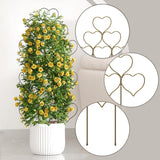 Maxbell 2 Pieces Plant Trellis Metal Garden Trellis for Potted Plants Pothos Jasmine Gold