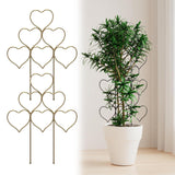 Maxbell 2 Pieces Plant Trellis Metal Garden Trellis for Potted Plants Pothos Jasmine Gold