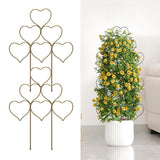 Maxbell 2 Pieces Plant Trellis Metal Garden Trellis for Potted Plants Pothos Jasmine Gold