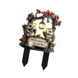 Maxbell Hedgehog Decorative Garden Stake 2D Outside Flower Bed Bonsai Yard Art Decor 12.8x20cm