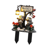 Maxbell Hedgehog Decorative Garden Stake 2D Outside Flower Bed Bonsai Yard Art Decor 12.5x20cm