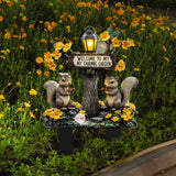 Maxbell Squirrel Decorative Garden Stake 2D Creative for Flower Bed Outside Backyard A