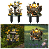 Maxbell Squirrel Decorative Garden Stake 2D Creative for Flower Bed Outside Backyard A