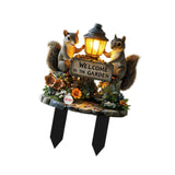 Maxbell Squirrel Decorative Garden Stake 2D Creative for Flower Bed Outside Backyard B