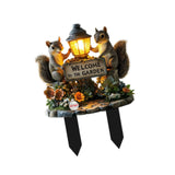 Maxbell Squirrel Decorative Garden Stake 2D Creative for Flower Bed Outside Backyard B