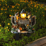 Maxbell Squirrel Decorative Garden Stake 2D Creative for Flower Bed Outside Backyard B