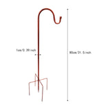 Maxbell Shepherds Hook Outdoor Garden Hook for Wind Chimes Plant Baskets Bird Feeder 80cm height