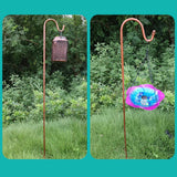 Maxbell Shepherds Hook Outdoor Garden Hook for Wind Chimes Plant Baskets Bird Feeder 80cm height