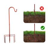 Maxbell Shepherds Hook Outdoor Garden Hook for Wind Chimes Plant Baskets Bird Feeder 120cm height