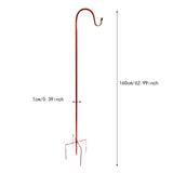 Maxbell Shepherds Hook Outdoor Garden Hook for Wind Chimes Plant Baskets Bird Feeder 160cm height