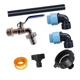 Maxbell Gallon IBC Tote Hose Adapter with Faucet Valve Replacement IBC Tote Fittings