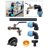 Maxbell Gallon IBC Tote Hose Adapter with Faucet Valve Replacement IBC Tote Fittings