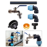 Maxbell Gallon IBC Tote Hose Adapter with Faucet Valve Replacement IBC Tote Fittings