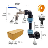 Maxbell Gallon IBC Tote Hose Adapter with Faucet Valve Replacement IBC Tote Fittings