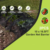Maxbell Garden Netting Barrier 2.4M Width Row Cover for Raised Beds Blueberry Bushes Length 4M Black
