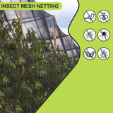 Maxbell Garden Netting Barrier 2.4M Width Row Cover for Raised Beds Blueberry Bushes Length 4M Black