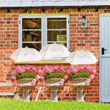 Maxbell 3x Plant Umbrellas Decor Garden Umbrellas for Potted Plants Backyard Outdoor