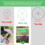 Maxbell Plant Umbrellas Decorative Sun Protection for Backyard Potted Plants Outdoor 3 Pieces