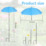 Maxbell Plant Umbrellas Decorative Sun Protection for Backyard Potted Plants Outdoor 3 Pieces