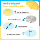Maxbell Plant Umbrellas Decorative Sun Protection for Backyard Potted Plants Outdoor 3 Pieces