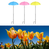 Maxbell Plant Umbrellas Decorative Sun Protection for Backyard Potted Plants Outdoor 3 Pieces
