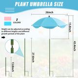Maxbell Plant Umbrellas Decorative Sun Protection for Backyard Potted Plants Outdoor 2 Pieces