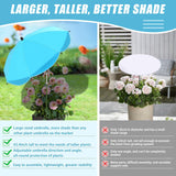 Maxbell Plant Umbrellas Decorative Sun Protection for Backyard Potted Plants Outdoor 2 Pieces