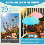 Maxbell Plant Umbrellas Decorative Sun Protection for Backyard Potted Plants Outdoor 2 Pieces