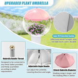 Maxbell Plant Umbrellas Decorative Sun Protection for Backyard Potted Plants Outdoor 2 Pieces