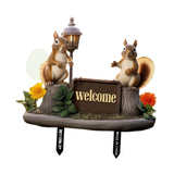 Maxbell Decoration Acrylic Garden Stake 2D Flat Welcome Sign for Porch Patio Pathway