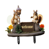Maxbell Decoration Acrylic Garden Stake 2D Flat Welcome Sign for Porch Patio Pathway