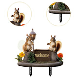 Maxbell Decoration Acrylic Garden Stake 2D Flat Welcome Sign for Porch Patio Pathway