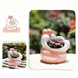 Maxbell Cartoon Cat Paw Flower Pot Resin Vase Planter for Balcony Living Room Garden