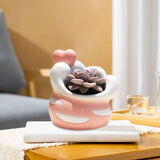 Maxbell Cartoon Cat Paw Flower Pot Resin Vase Planter for Balcony Living Room Garden