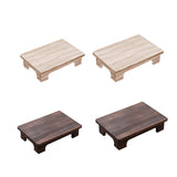 Maxbell Wood Low Tea Table Tatami Table for Balcony Living Room Sitting on The Floor 40x28x10cm Natural Color